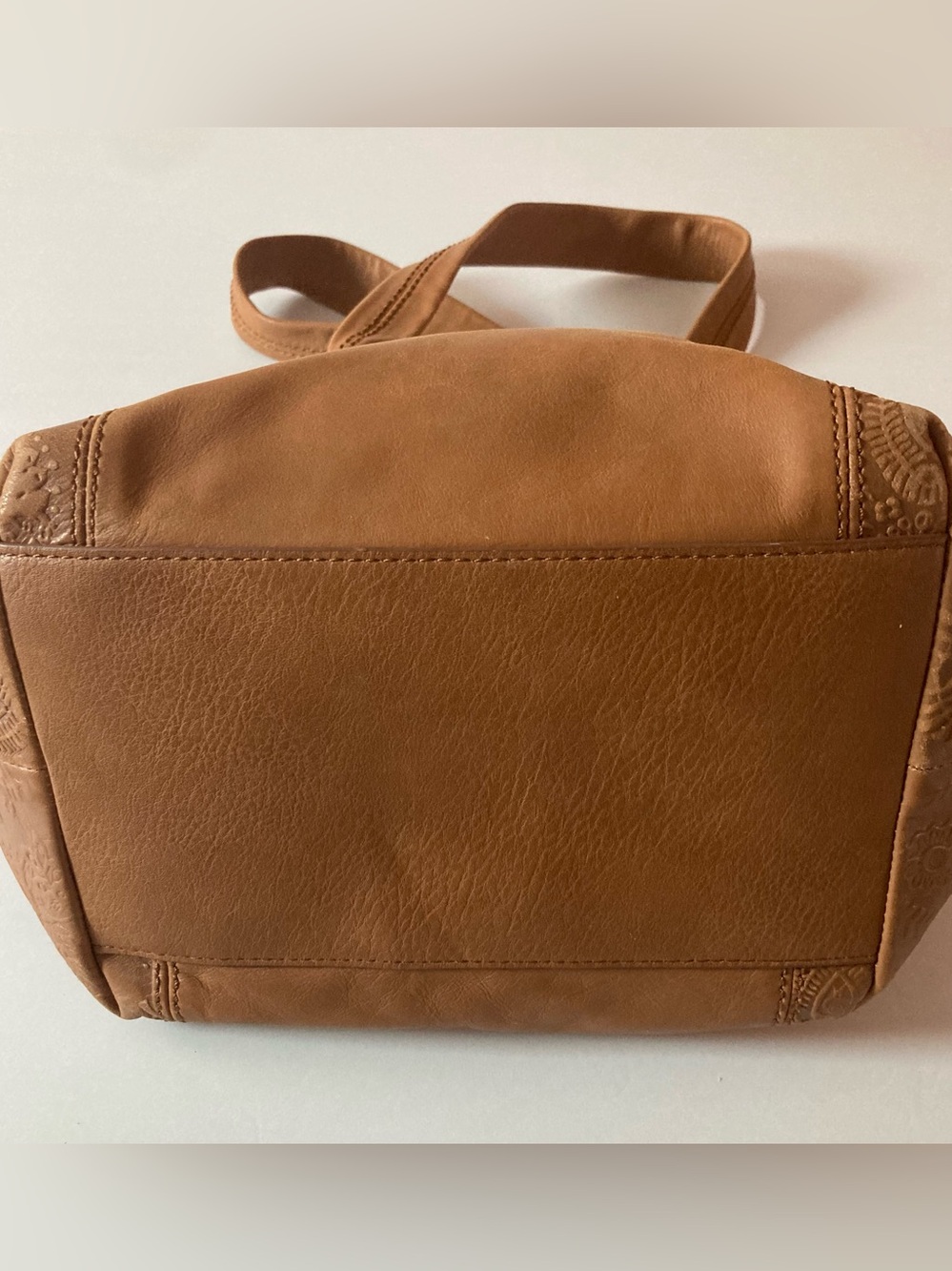 The Sak Tan Embossed Leather Tote Bag - Picture 5 of 16